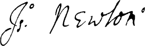 Firma de Isaac Newton
